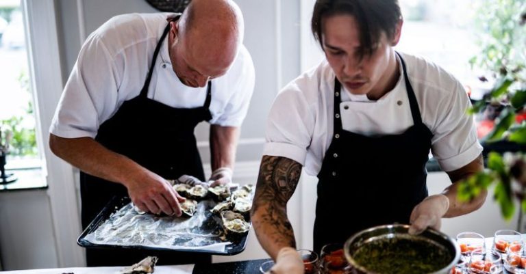 Chefs - Two Men Preparing Food