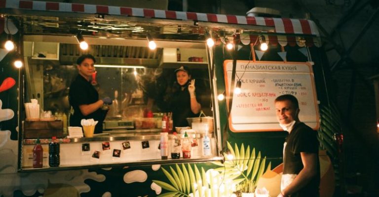 Chef Collaborations - People working in street food truck