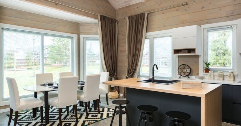 Private Dining - Kitchen interior with served dining table in cottage