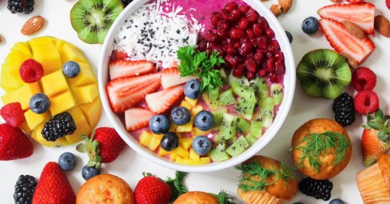 Healthy Eating - Assorted Sliced Fruits in White Ceramic Bowl