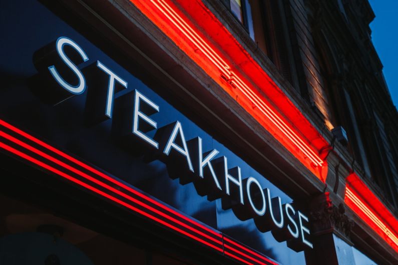 Steakhouses - a sign on a building